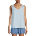 thumbnail image 1 of Time and Tru Women's V-Neck Tank Top, Sizes XS-XXXL, 1 of 5