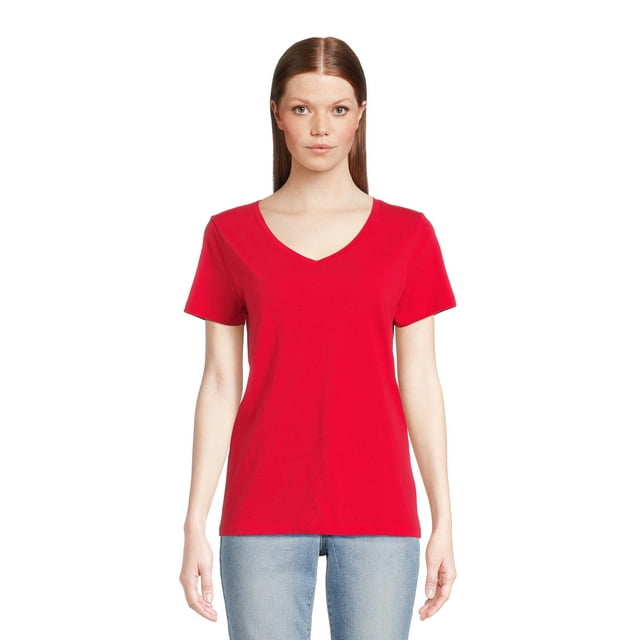 T-Shirt Femme Loft Vert à Col V - Manches Courtes - Taille S - 100% Coton - Neuf Sans étiquettes