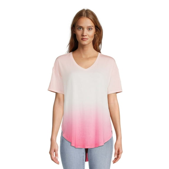 Time and Tru Women's V-Neck Tunic T- Shirt