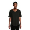 thumbnail image 1 of Time and Tru Women's V-Neck Tunic T- Shirt, 1 of 5