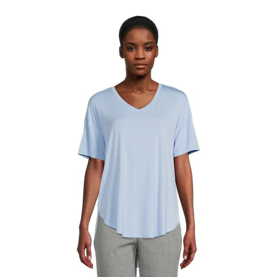 Time and Tru Women's V-Neck Tunic T- Shirt