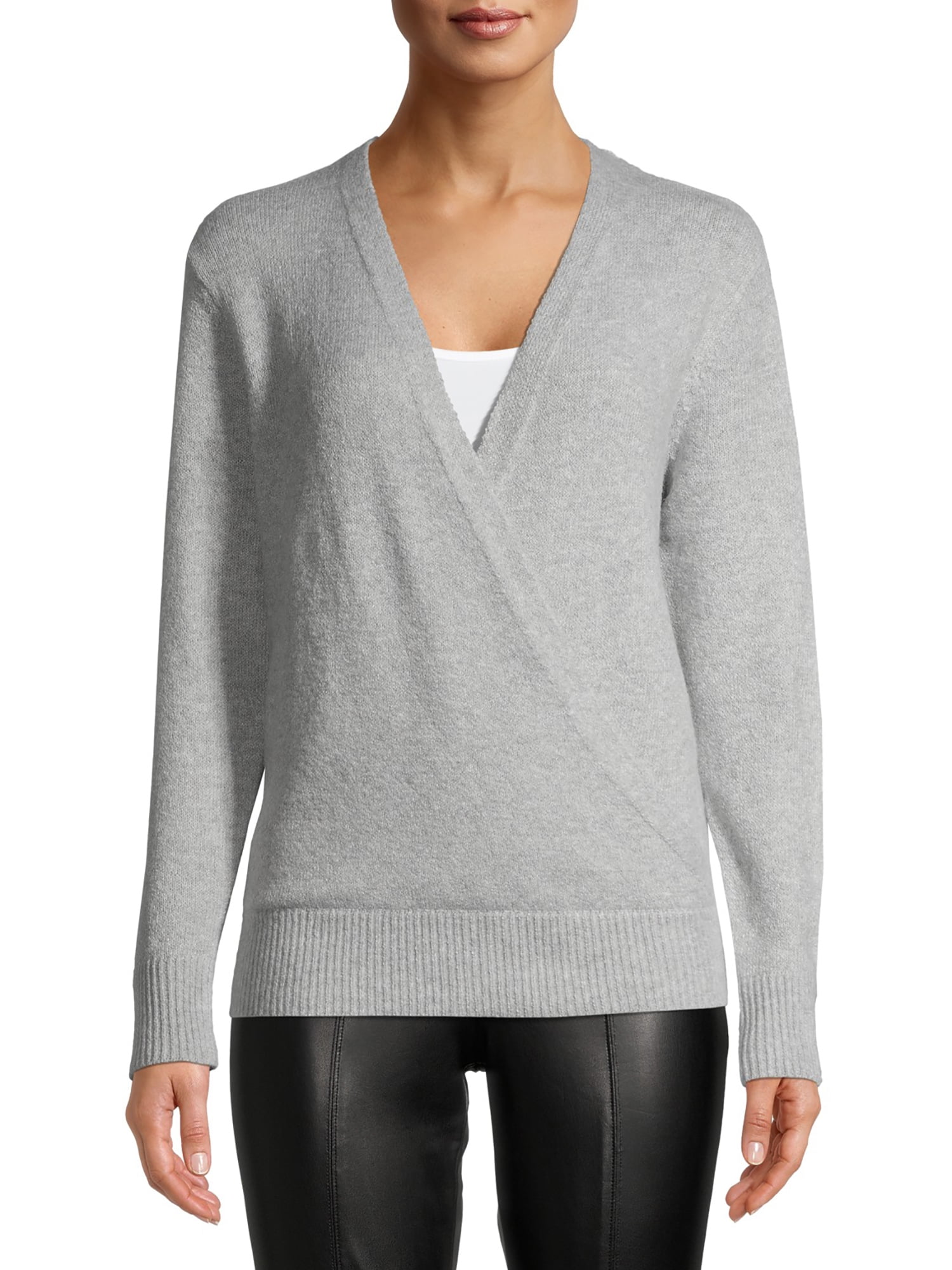 Time and Tru Women's VNeck Wrap Sweater