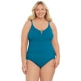 thumbnail image 1 of Time and Tru Women's V Wire Swimsuit, 1-Piece, Sizes XS-3X, 1 of 5