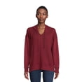 thumbnail image 1 of Time and Tru Women's Waffle Texture Hoodie, Sizes XS-3XL, 1 of 5