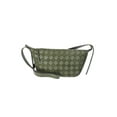 thumbnail image 1 of Time and Tru Women's Woven Faux Leather and Suede Sling Crossbody Bag, Olive, 1 of 4