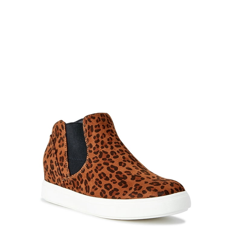 Walmart leopard booties time and tru sale
