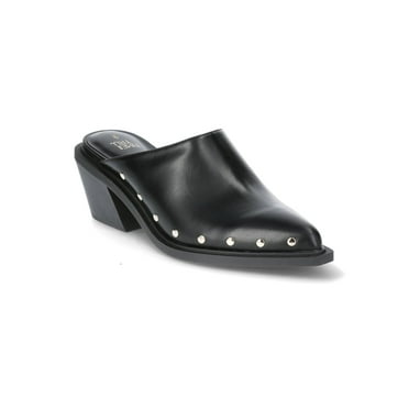Time and Tru Women's Western Heel Mules