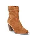 thumbnail image 1 of Time and Tru Women's Western Slouch Heeled Booties, 1 of 7