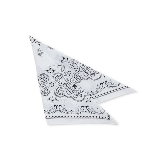 Time and Tru Women's Western Star Bandana, Arctic White, One Size Fits Most