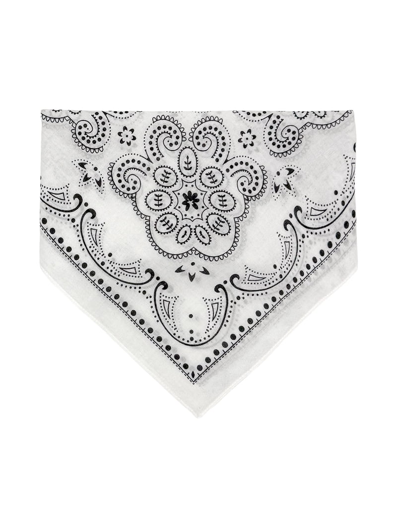 Time and Tru Women's Western Star Bandana, Arctic White, One Size