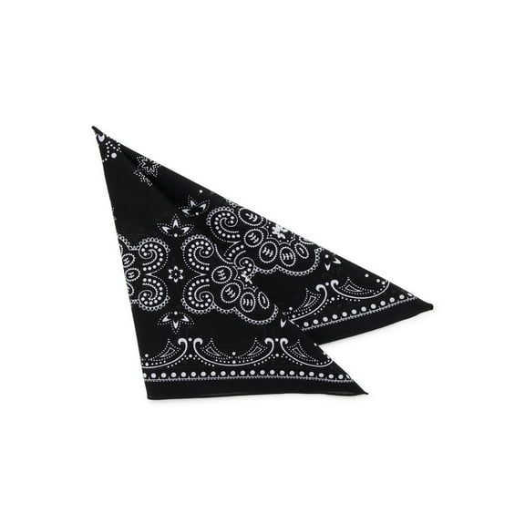 Time and Tru Women's Western Star Bandana, Black Soot, One Size Fits Most