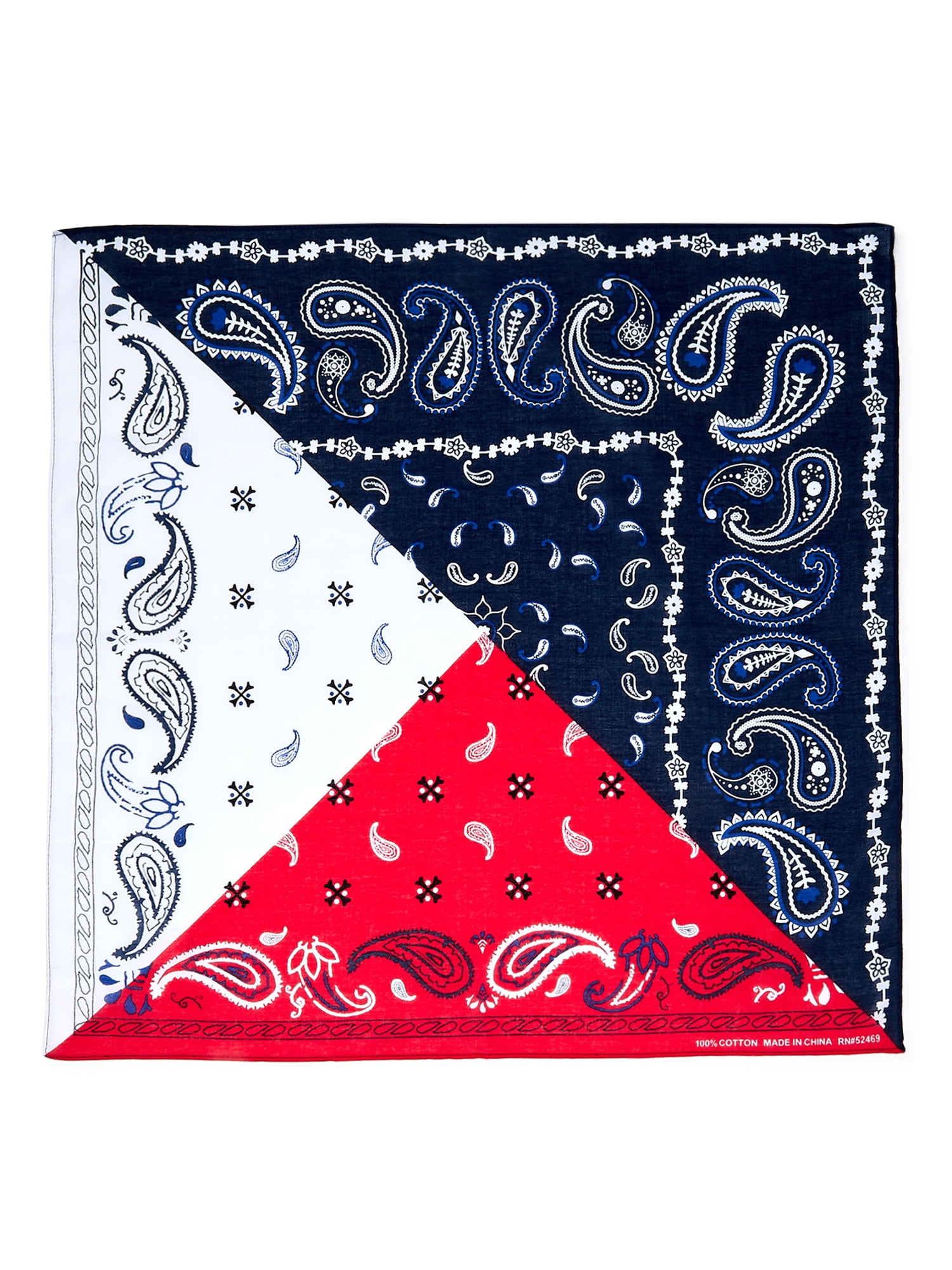 Time and Tru Women's Western Star Bandana, Multi-Color, One Size Fits Most