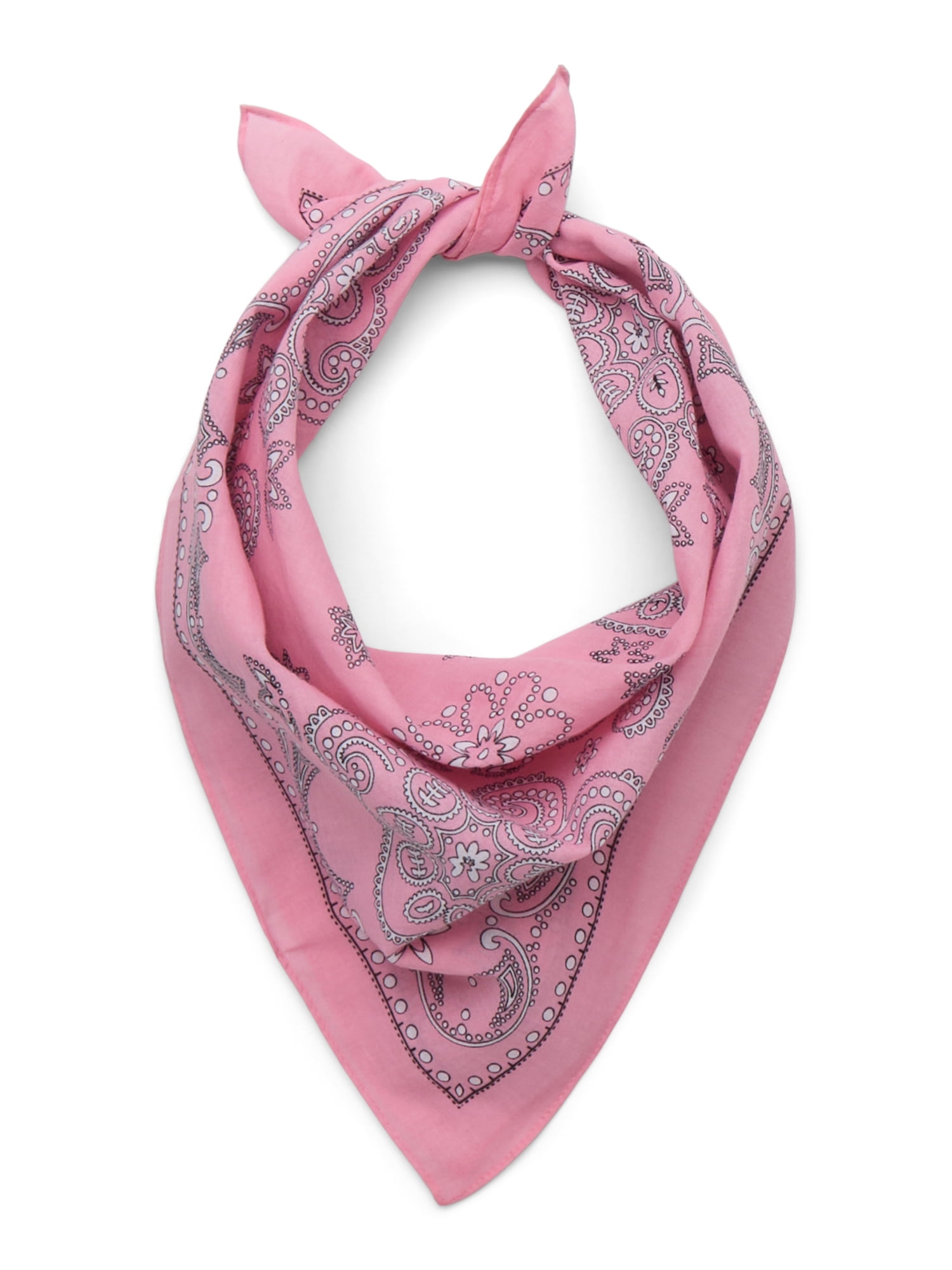 Time and Tru Women's Pink Lace Western Star Bandana, 100% Cotton