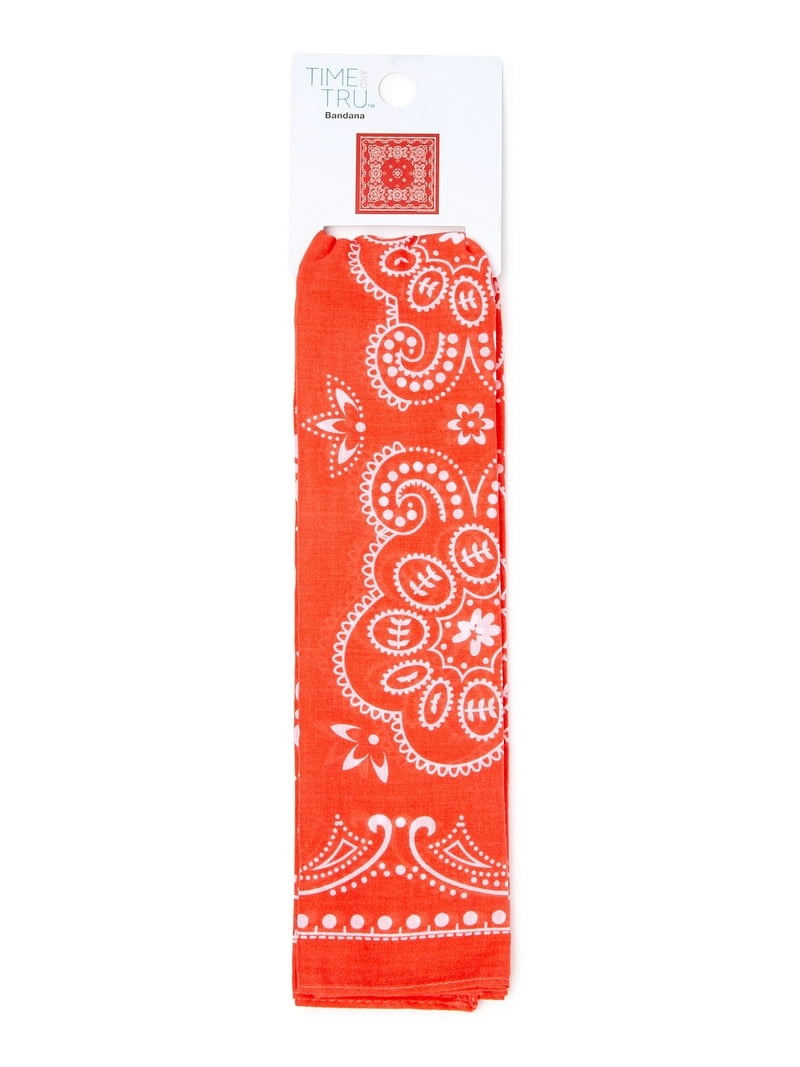 新品未使用 TIMEWORN CLOTHING BANDANA ORANGE Marmalade Orange Bandana, Sketched Diamond Print, 100