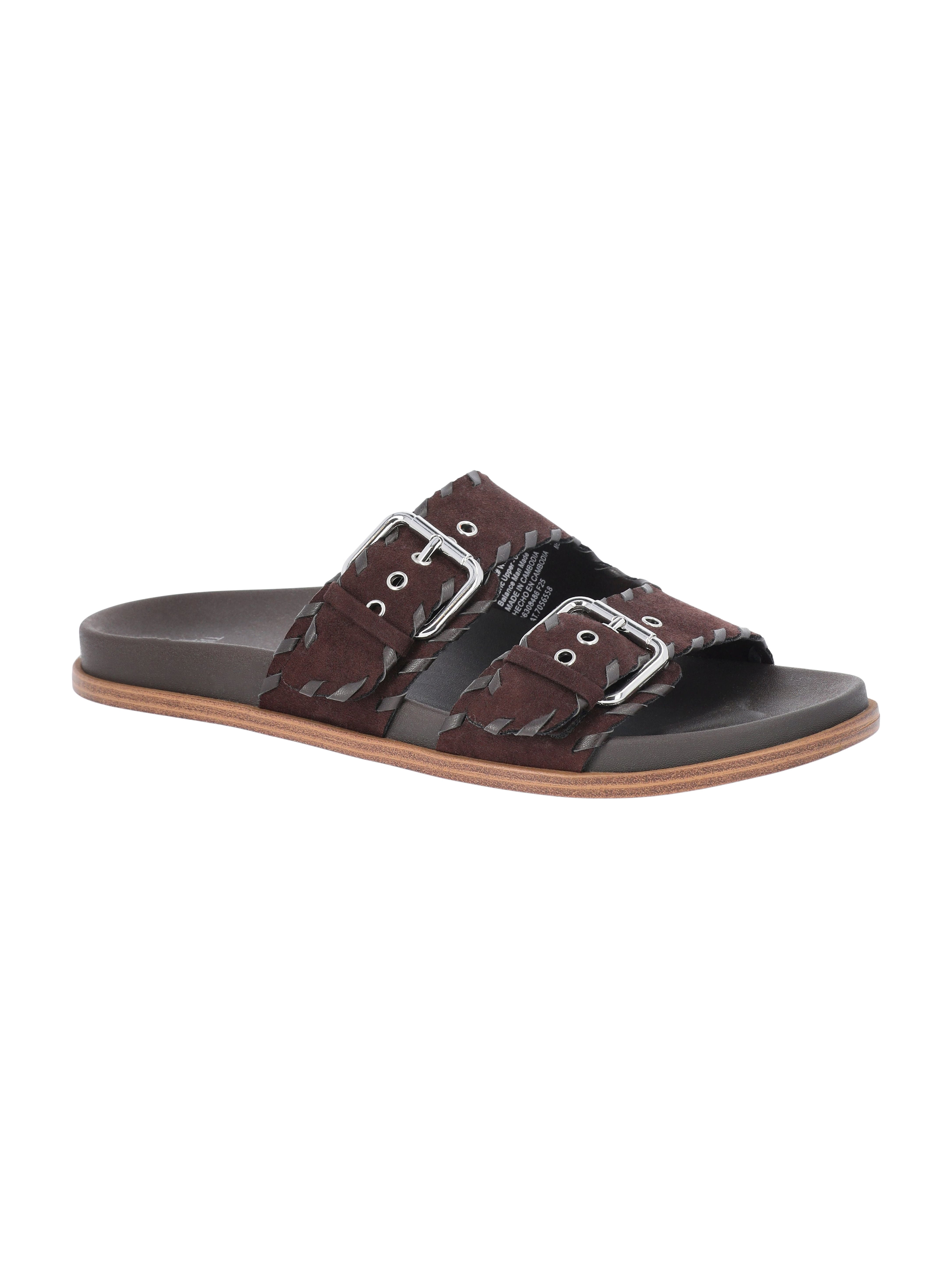 Time and Tru Women's Whipstitch Footbed Sandals