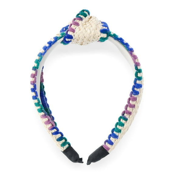 Time and Tru Women's Whipstitch Headband, Blue