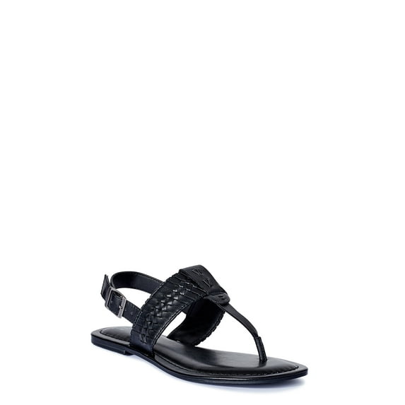Time and Tru Women's Whipstitch Thong Sandals