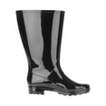 thumbnail image 1 of Time and Tru Women's Wide Calf Rain Boots, Black, 6, 1 of 7