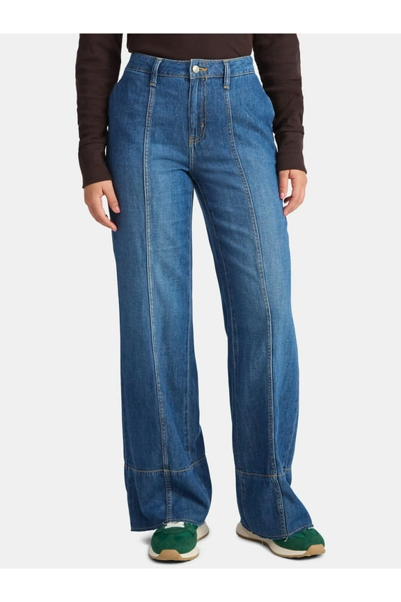 Women's Seamed Wide Leg Jeans, Sizes 0-20