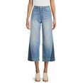 Time and Tru Women's Wide Leg Panel Jeans
