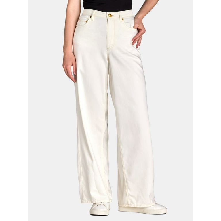 Time and Tru Women's Wide Leg Pants, Inseam 31