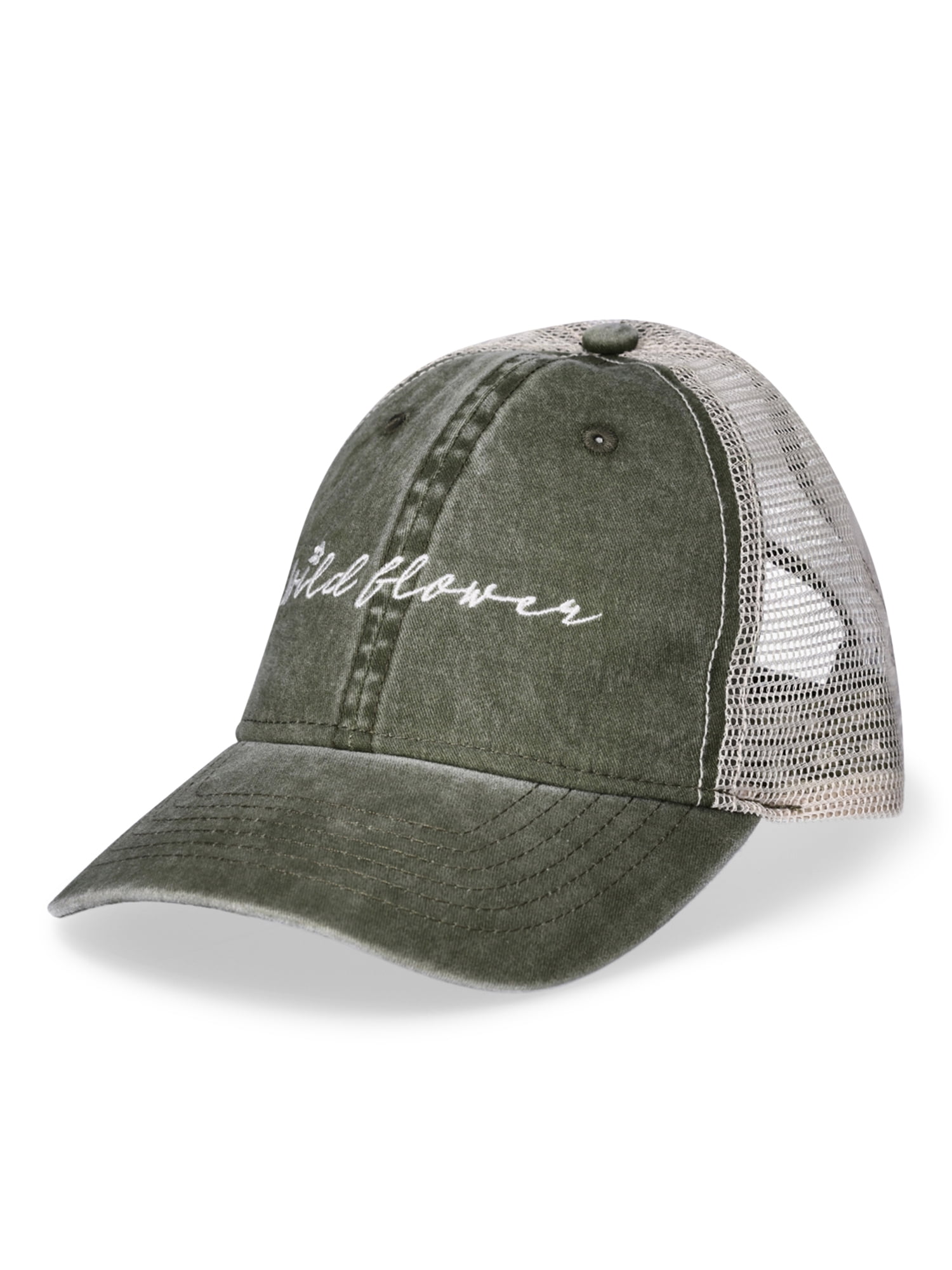 Time and Tru Women's Wild Flower Trucker Hat - Walmart.com
