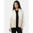 thumbnail image 1 of Time and Tru Women’s Windbreaker Jacket with Hood, 1 of 5
