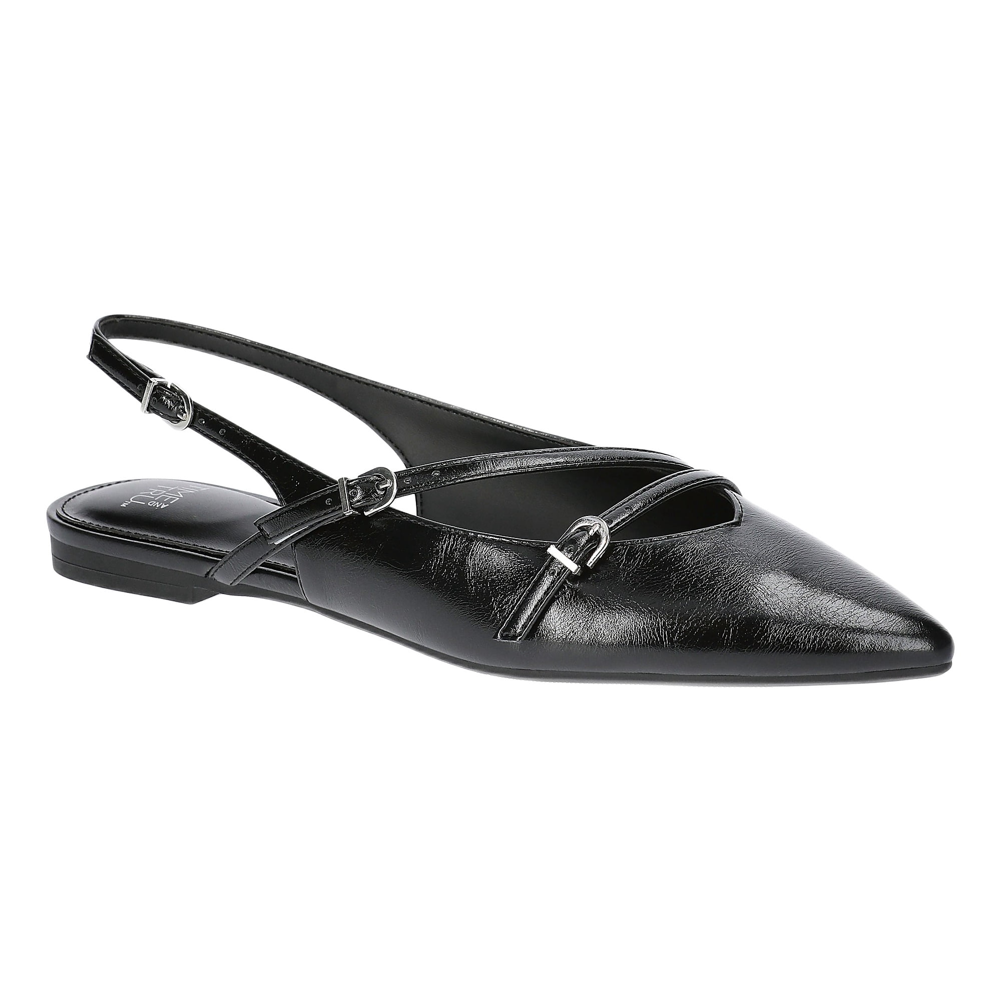 Time and Tru Women's Strappy Sling Back Flats
