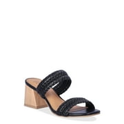 Time and Tru Women's Woven Double Band Sandals