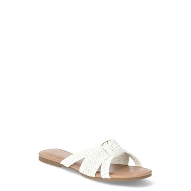 Time and Tru Women's Woven Knot Slide Sandal