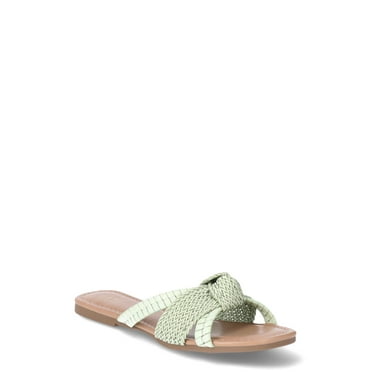 Time and Tru Women's Woven Knot Slide Sandal