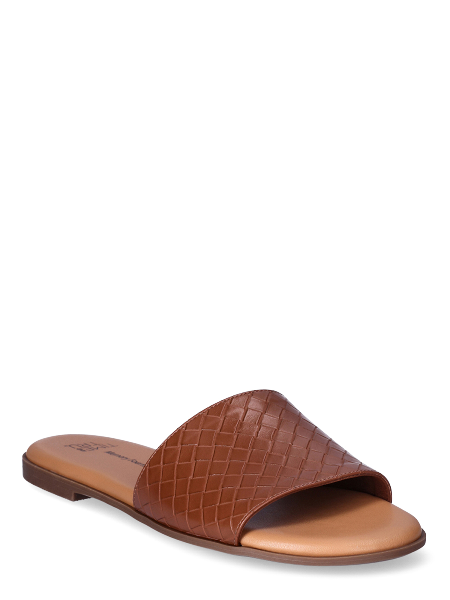 Time and Tru Women's Woven Slide Sandals