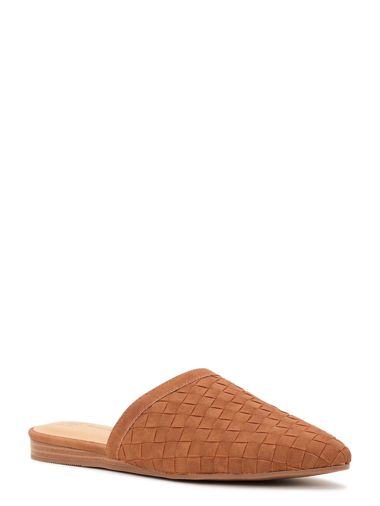 Time and Tru Women s Woven Slip On Mules Walmart