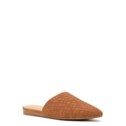 Time and Tru Women's Woven Slip On Mules