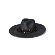 Time and Tru Women's Woven Straw Fedoras