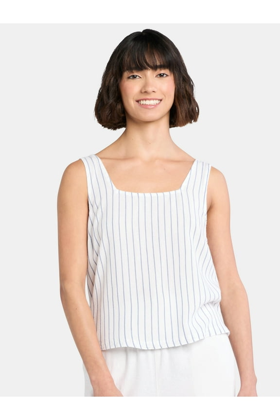 Women's Woven Tank Top, Sizes XS-XXXL