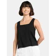 TIME AND TRU Women's Woven Tank Top, Sizes XS-XXXL