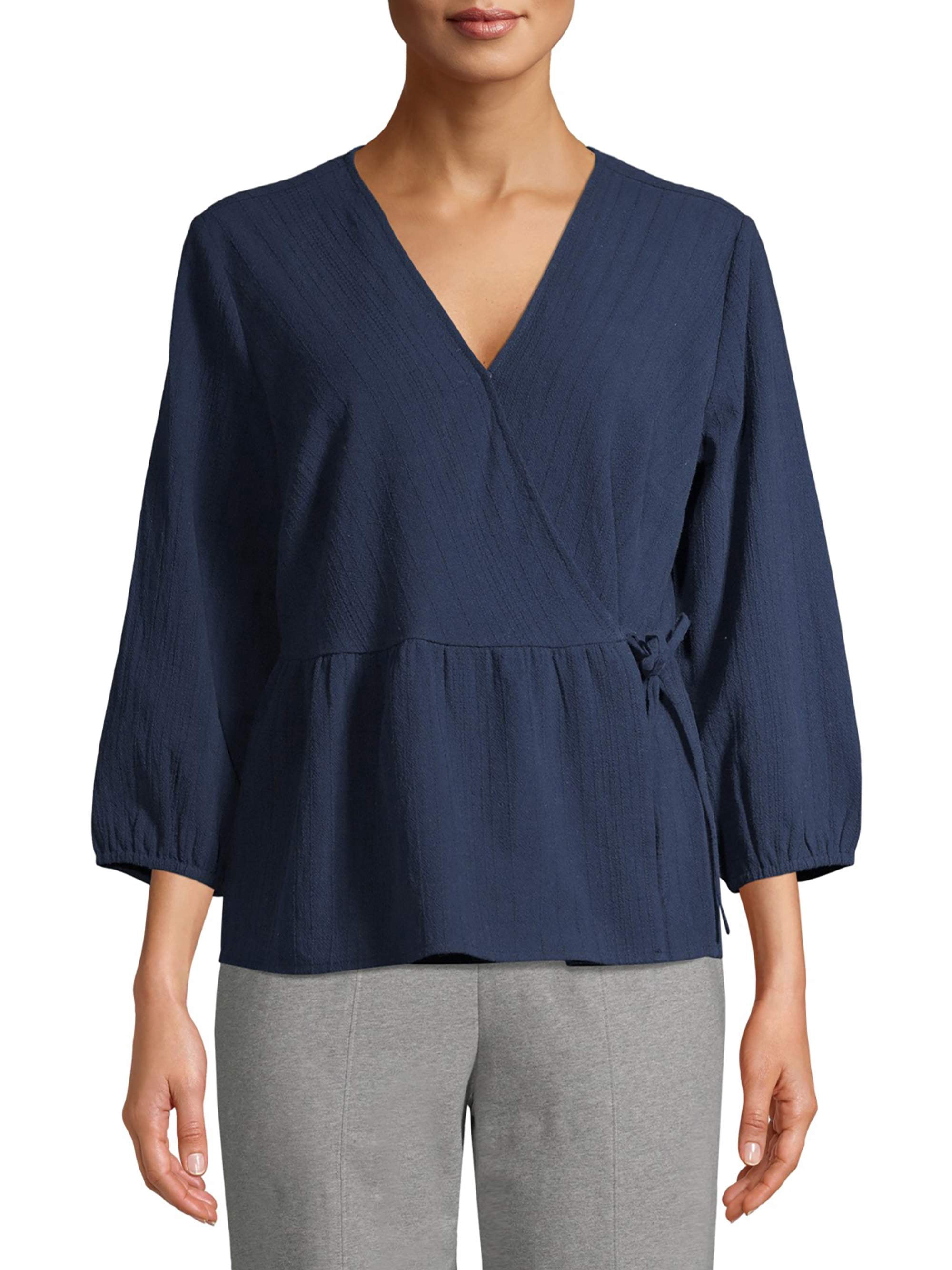 Time and Tru Women's Wrap Top — free download