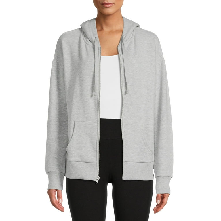 Grey zip up hoodie walmart sale