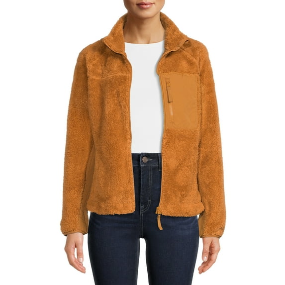 Time and Tru Women's and Plus Bonded Fleece Jacket