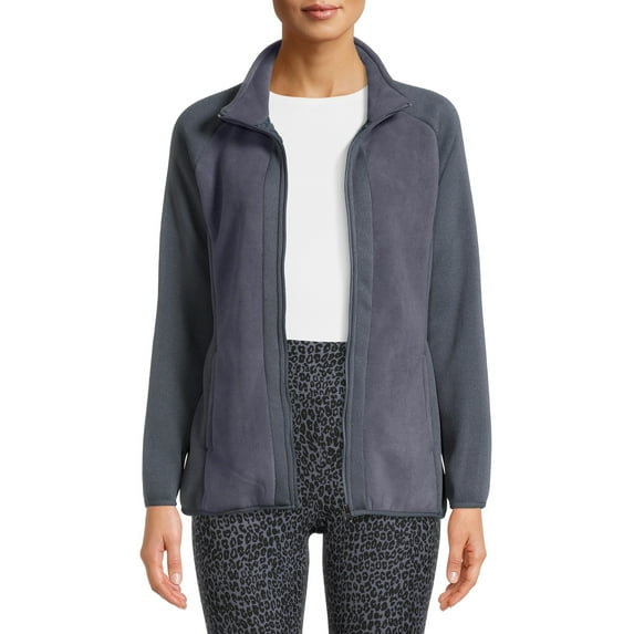 Time and Tru Women's and Plus Bonded Fleece Jacket