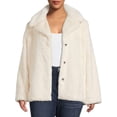 thumbnail image 1 of Time and Tru Women's and Plus Faux Fur Cropped Jacket, 1 of 6