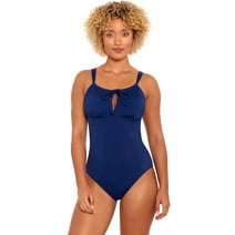 Time and Tru Women’s and Plus Keyhole One Piece Swimsuit, Sizes S-3X