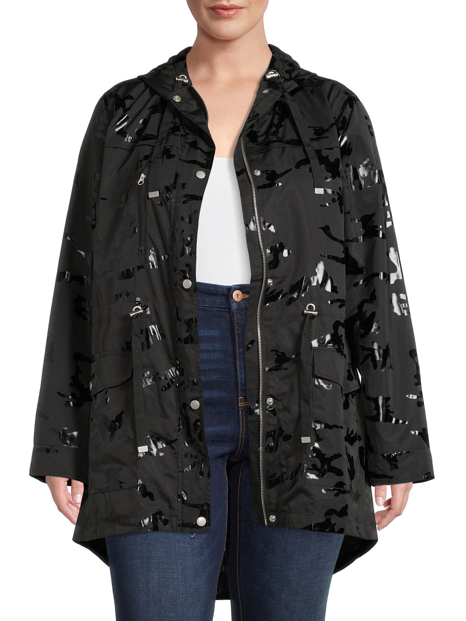 Time and Tru Women's and Plus Lightweight Anorak Jacket