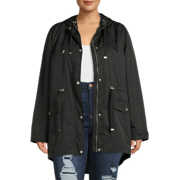 Time and Tru Women's and Plus Lightweight Anorak Jacket
