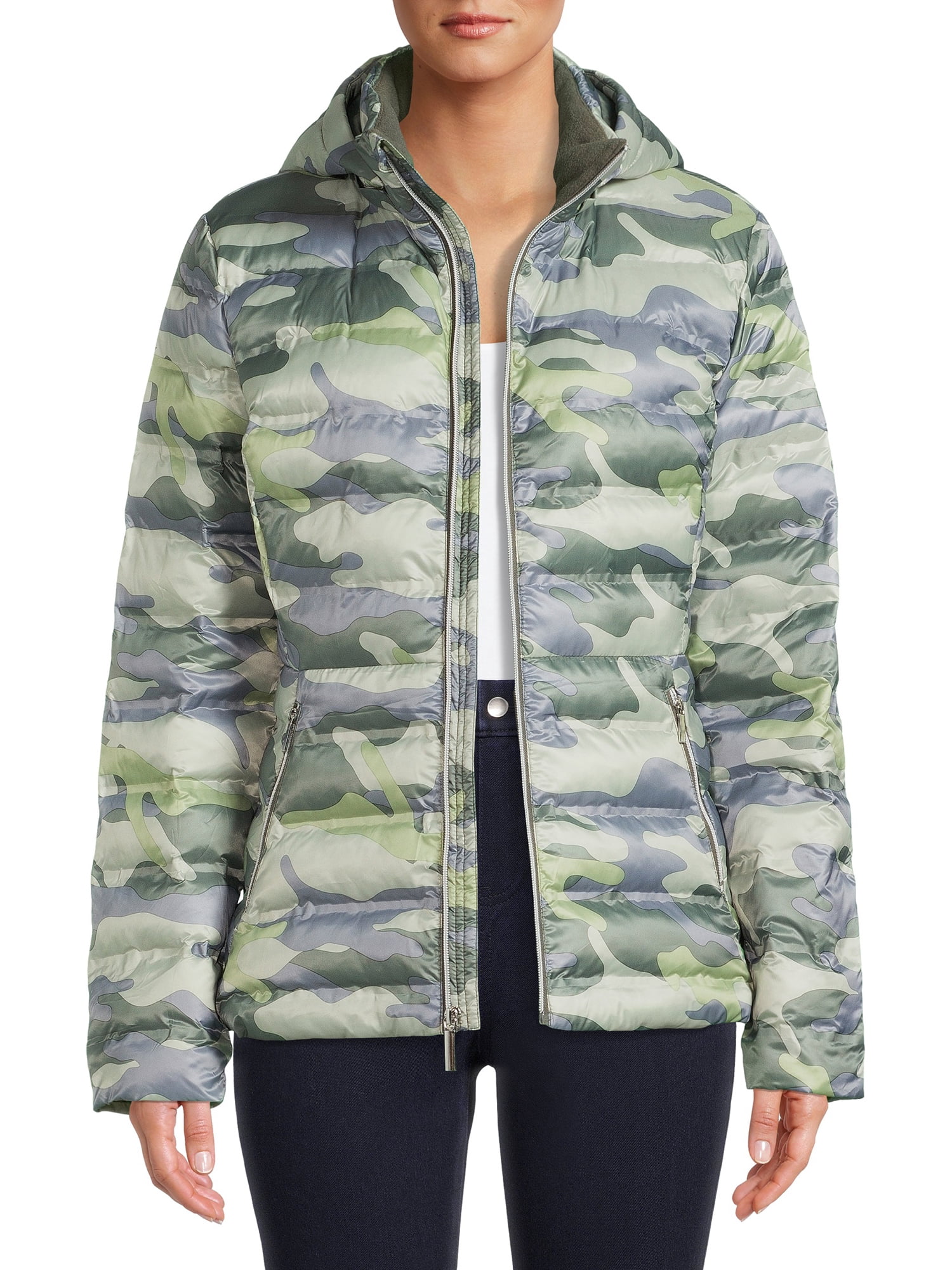 Time and Tru Women’s and Plus Puffer Bubble Jacket