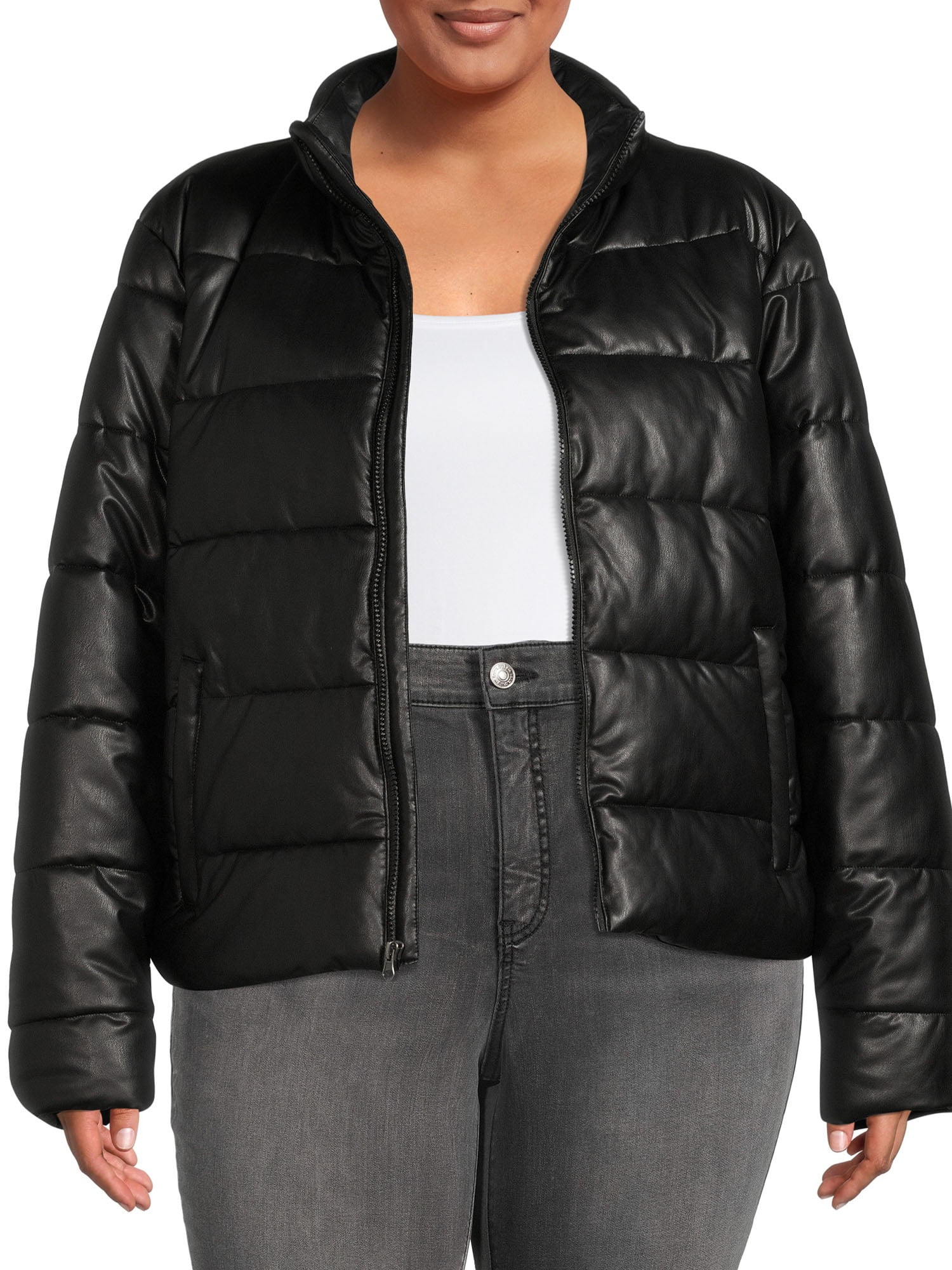 Time and Tru Women's and Plus Puffer Jacket