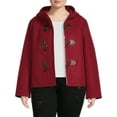 Time and Tru Women's and Plus Toggle Coat with Hood