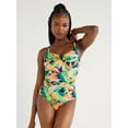 thumbnail image 1 of Time and Tru Women's and Plus V Wire One Piece Swimsuit, Sizes XS-3X, 1 of 6