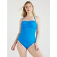 thumbnail image 1 of Time and Tru Women's and Women's Plus Bandeau Twist One Piece Swimsuit, Sizes XS-3X, 1 of 2